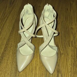 Nine West Beige Strappy Heels